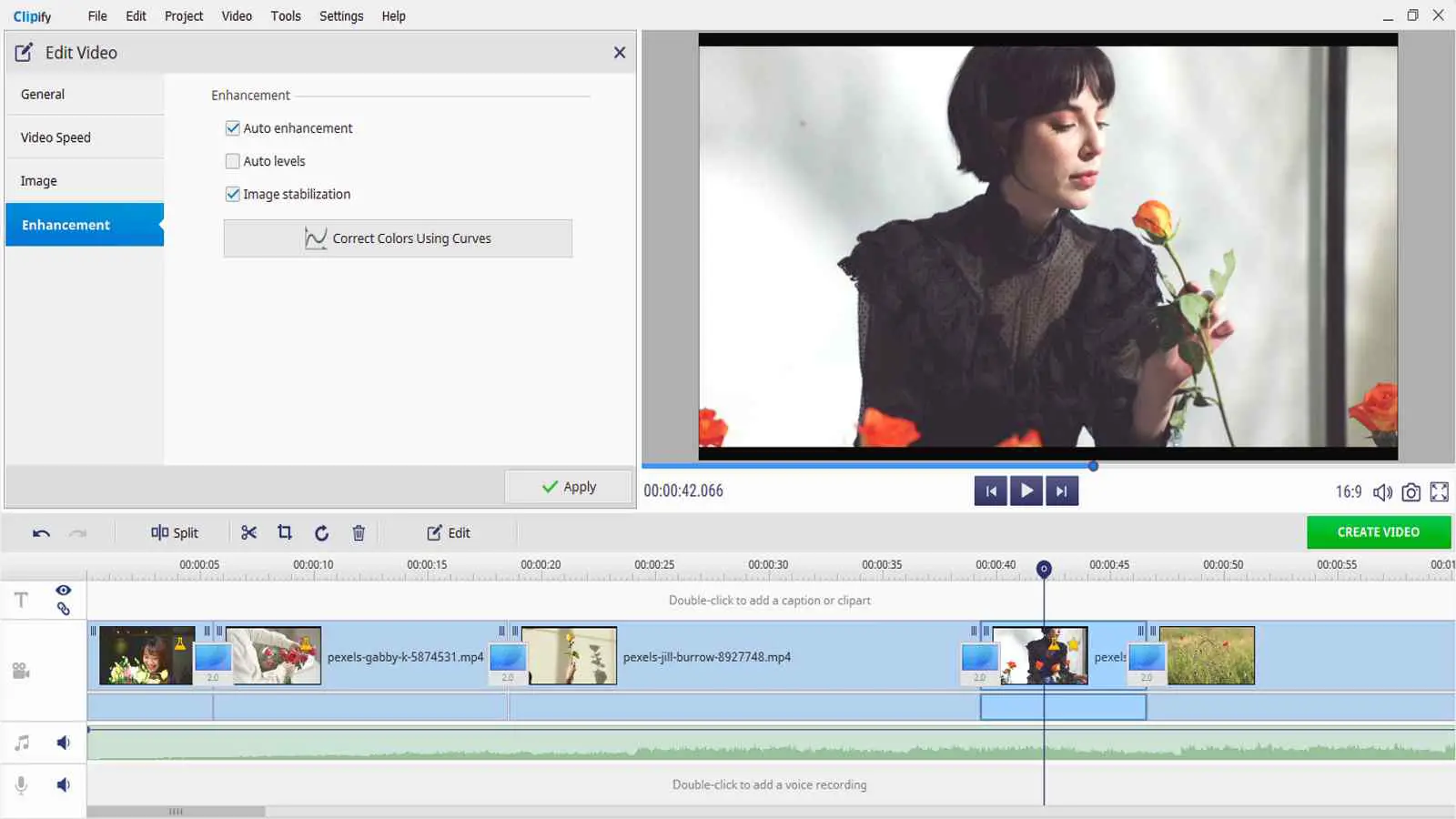 Clipify is a powerful video editor with broad functionality and an intuitive interface designed to be accessible to users with little or no video editing experience.