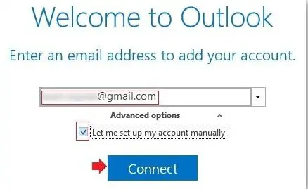 connect gmail with Outlook