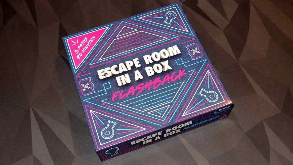 Escape Room in a Box: Flashback game is designed for 2-8 players and has a playing time of around 90 minutes.