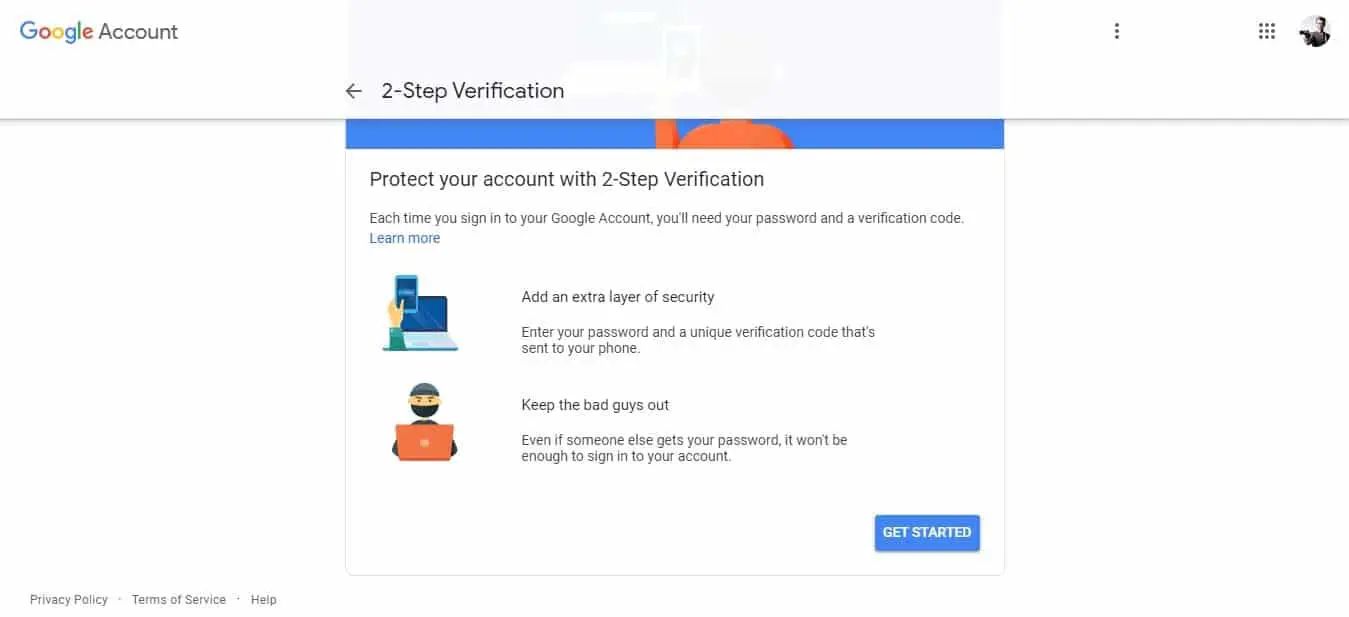 Gmail Two Step Verification