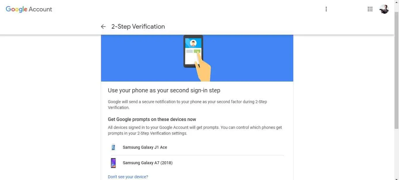 follow the necessary thing for two-step verification
