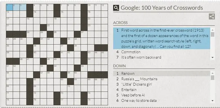 Play a Crossword Puzzle