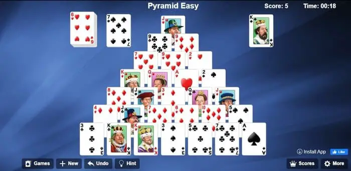 Pyramid Easy Solitaire Google Game