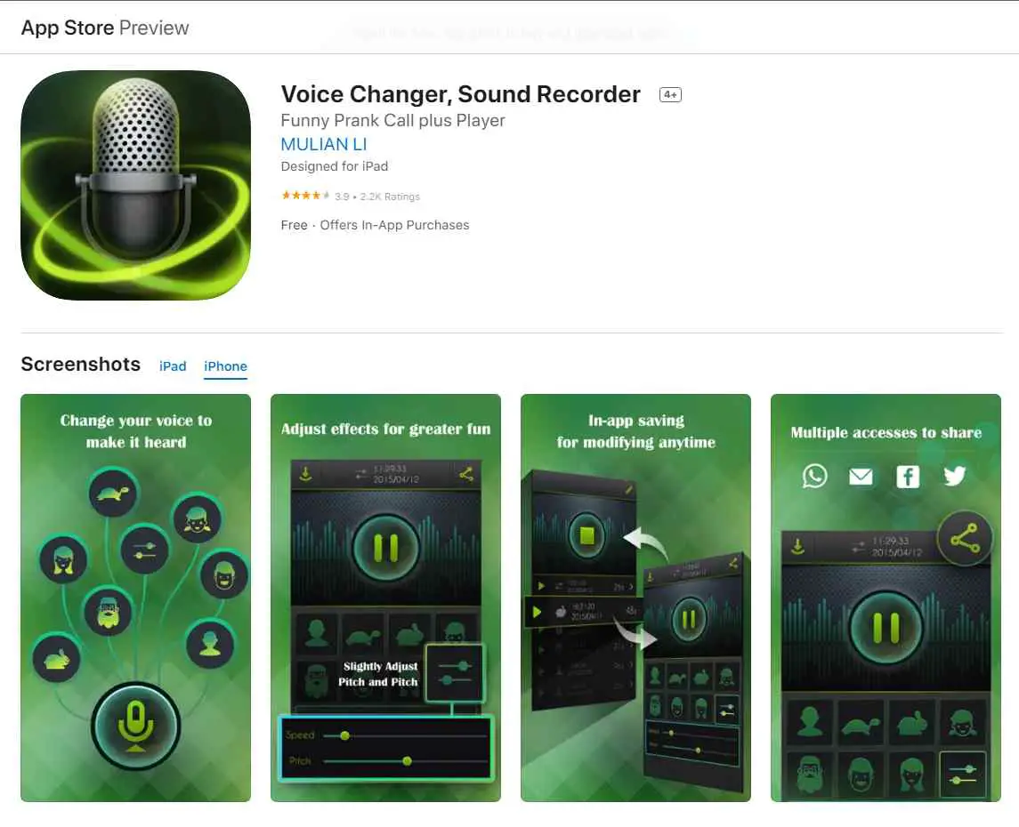 Voice Changer, Sound Recorder